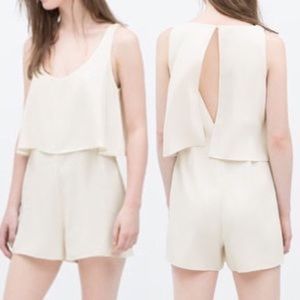 Zara Trafaluc short jumpsuit with cape